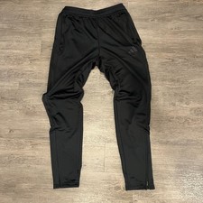 Adidas Black Track Pants Youth Size 16/18 Zip Ankle Joggers