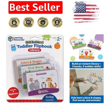 Skill Builders! 3-Piece Toddler Flipbook Library, Ages 2+ - Educational Fun!