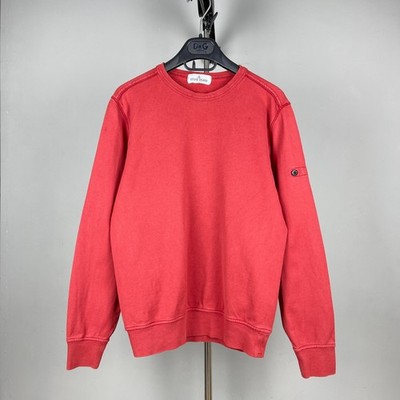 Stone Island Junior orangefarbenes Langarm-Sweatshirt mit Rundhalsausschnitt ...