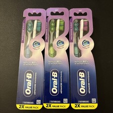 3x Oral-B Advanced Whitening Toothbrushes, Whitening Clean, Soft 2ct Ea Total 6