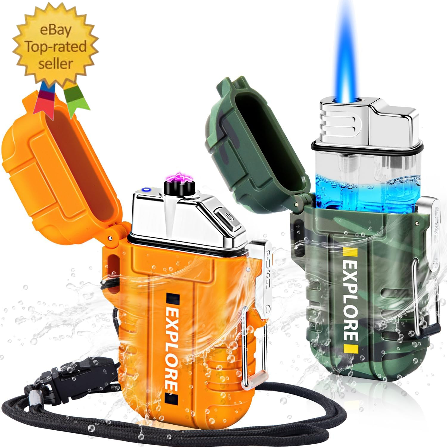 , Windproof Torch Lighters Butane Refillable