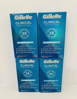 Set Of 4 ~ Gillette Clinical Protection Arctic Ice Soft Antiperspirant Deodorant