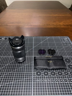 Sony E-Mount Lens 55-210mm F4.5-6.3 with hood + CPL, FLD, and UV filters