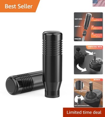 Cylindrical Aluminum Driving Force Shift Knob - Easy Installation & Black Finish