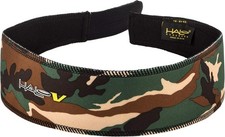 Halo Headband V Sweatband Hook and Loop - CAMO GREEN - Adjustable - Made in USA