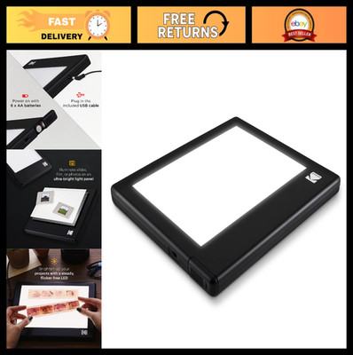 LED Light Box for Tracing - 7''x5'' Surface, 98% Color Accuracy, USB/AAA Power, Gl