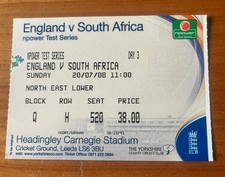 CRICKET STUBS: 3 x England v South Africa Test Ticket Stubs (Headingley) 2008