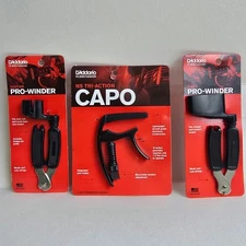 D'ADDARIO String Pro Winder Cutter Bass Guitar Capo NS Tri Action Planet Waves