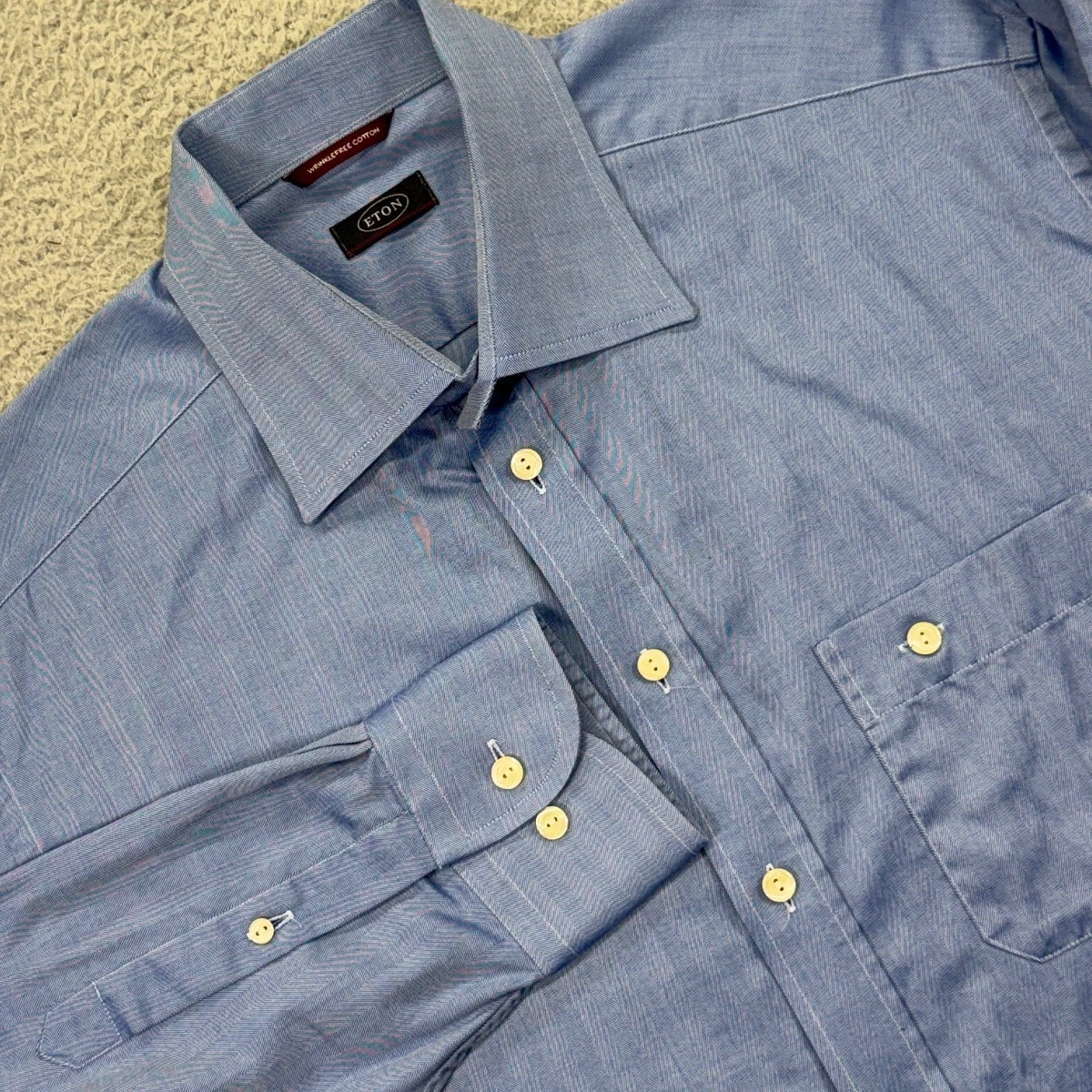 size 17 dress shirts Mens Shirt XL Regular Fit Pocket 1/2 Elevate your everyday style with stretch Steven Land Men's Basic 100%