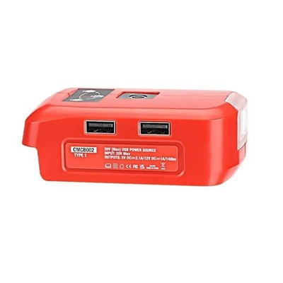 1pc USB+DC+LED Light Power Source Adapter for Craftsman V20 20V Li-ion Battery