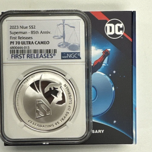 2023 Niue $2 DC Superman 1oz Silver Coin NGC PF70 UCAM.