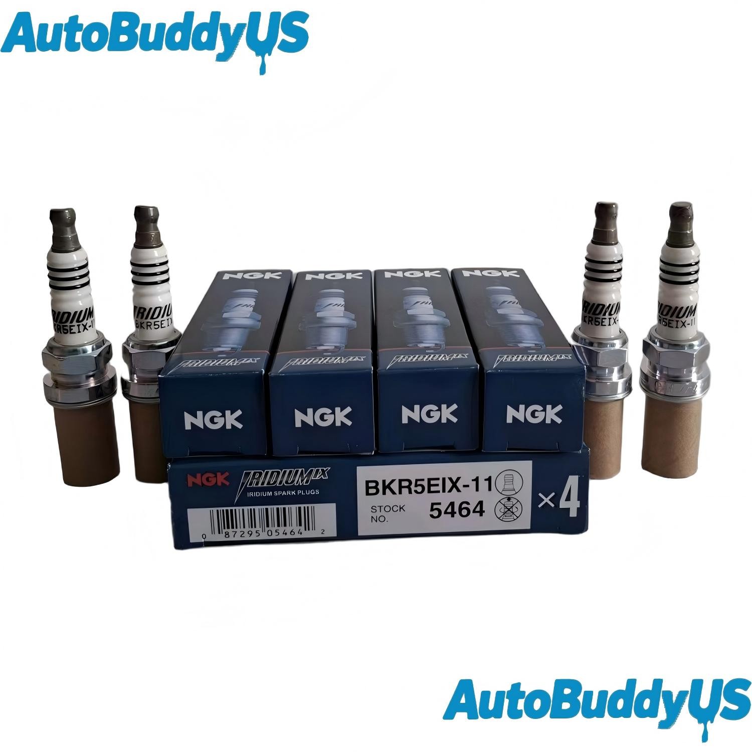 NEW 4PCS NGK Iridium IX Spark Plugs BKR5EIX-11 5464 For Toyota Mitsubishi Mazda