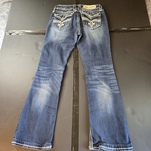 Rock Revival Jeans Womens Size 29 Blue Posey Boot Denim Pants Studded Sexy Pants - Picture 6 of 24