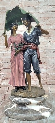 Classic Character from a French Novel Signed C. Belleuse Bronze Sculpture Statue
