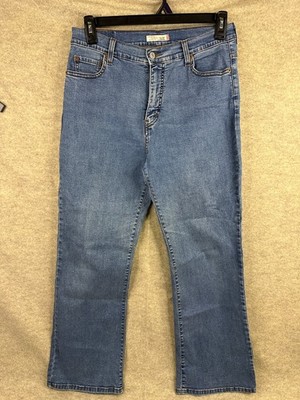 Levis 512 Womens 14S Perfectly Slimming Bootcut Jeans Blue Stretch Denim
