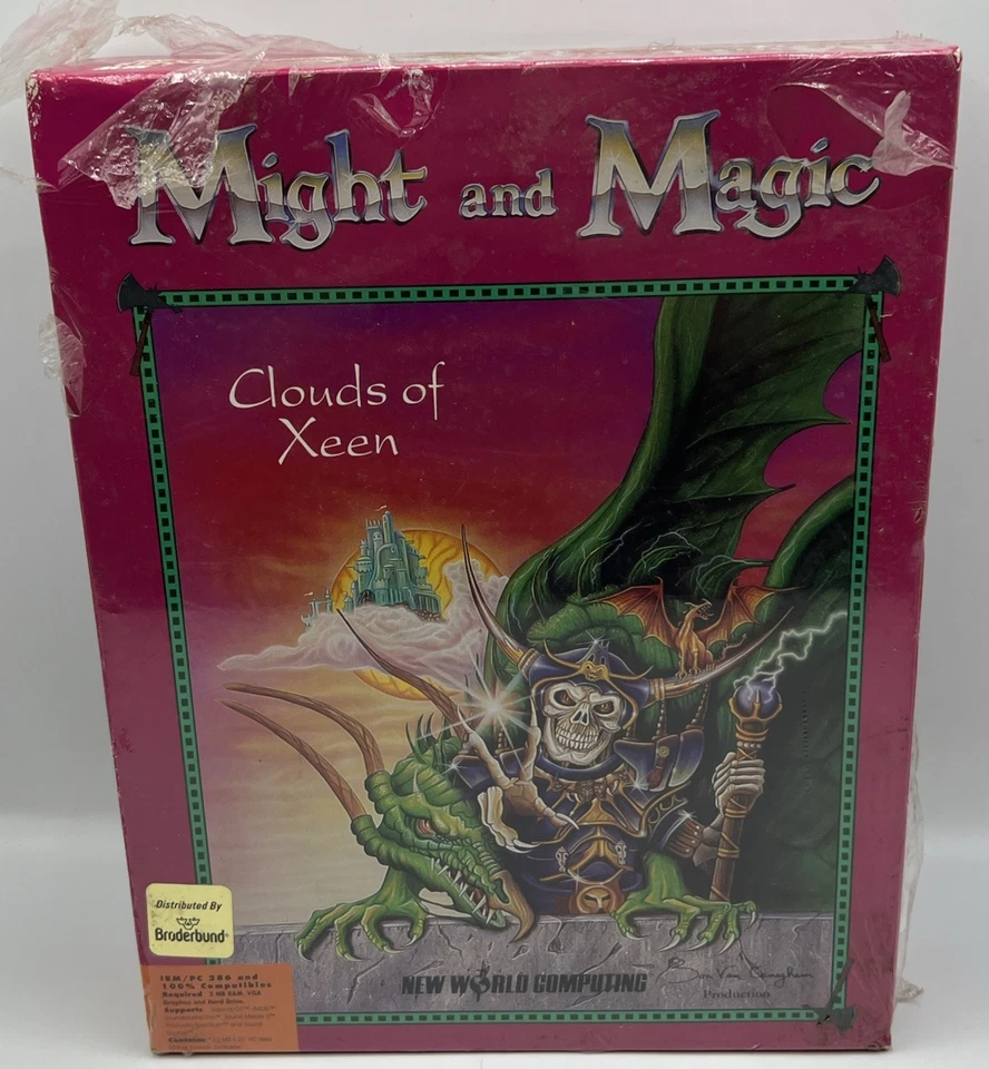 Might And Magic Clouds Of Xeen PC Game 5.25Floppy Disc 1992 Big Box NEW Sealed - Image 2 of 4