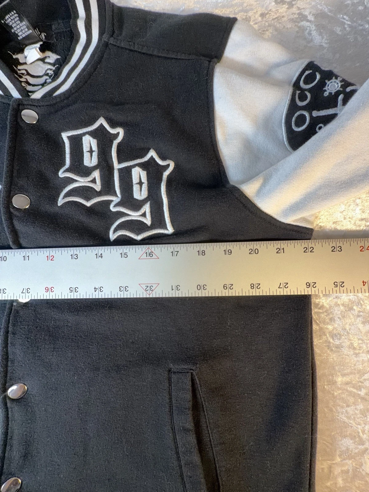 Social Collision Jacket Unisex M Varsity Skeleton Goth Emo Punk Streetwear 99 - product detail image 9