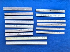 Lot of 15 Vintage Wood Rulers 12"-18" Westcott, Senco, Advertising Made in USA