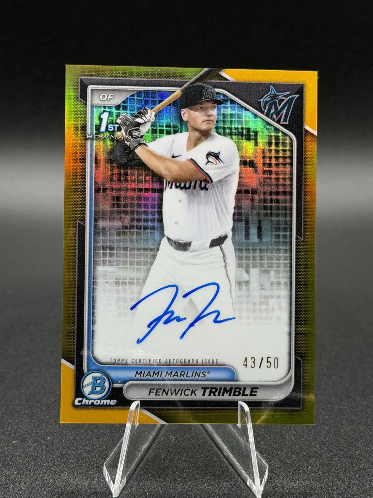 2024 Bowman Draft - Chrome 1st Bowman Auto Fenwick Trimble #CPA-FT Gold /50