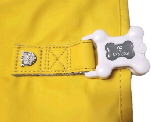 Sydney & Co. London Waterproof Dog Yellow Rain Coat Size XL Dog - Picture 5 of 14