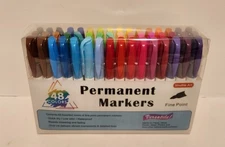 Shuttle Art Permanent Markers, 48 Colors Permanent Marker Set, Fine Point Tip
