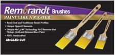 Arroworthy Rembrandt Semi Oval Angled Paint Brush Set, 1.5",2",2.5", Synthetic