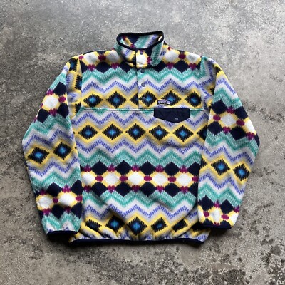 Womens PATAGONIA Synchilla Snap-T Timber Twist Aztec Fleece
