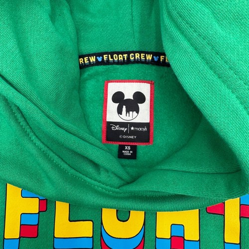 Disney Green Hoodie Big Kids Float Crew Donald Duck Flight Parade Sweatshirt XS - Picture 6 of 12