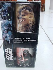 Star Wars  The Force Awakens  2 Mug Gift Set w/ Cocoa Mix Free Shipping 