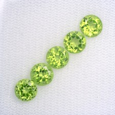 PLEASANT SET 4ct. 5PCS Best 100 Natural Green Peridot Round 6mm 5