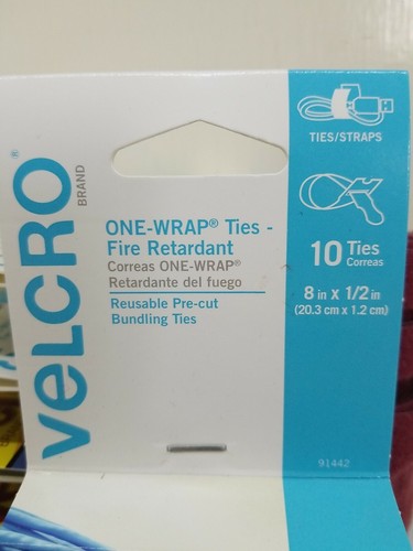 2 Pack Fire Retardant Velcro Brand 91442 One-Wrap Strap 8" Burgundy Qty 2 - Picture 3 of 6