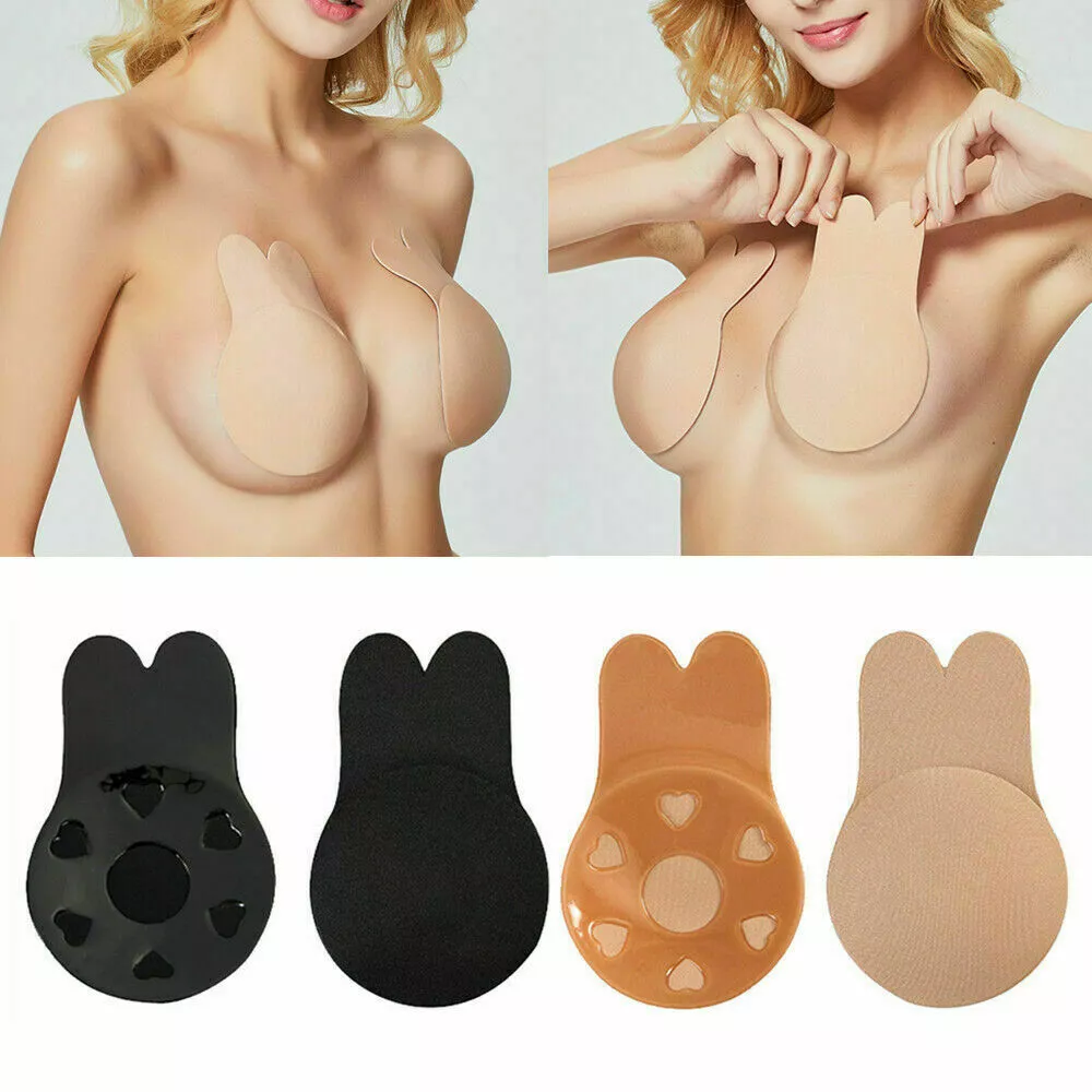 Women Cup Bra Thin Invisible Silicone Breast Pads Boob Lift Tape Nipple  Cover