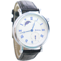 RöTting Design Herrenuhr Silberfarbenes Ziffernblatt Tag/Nacht Phase 3 Atm Neu