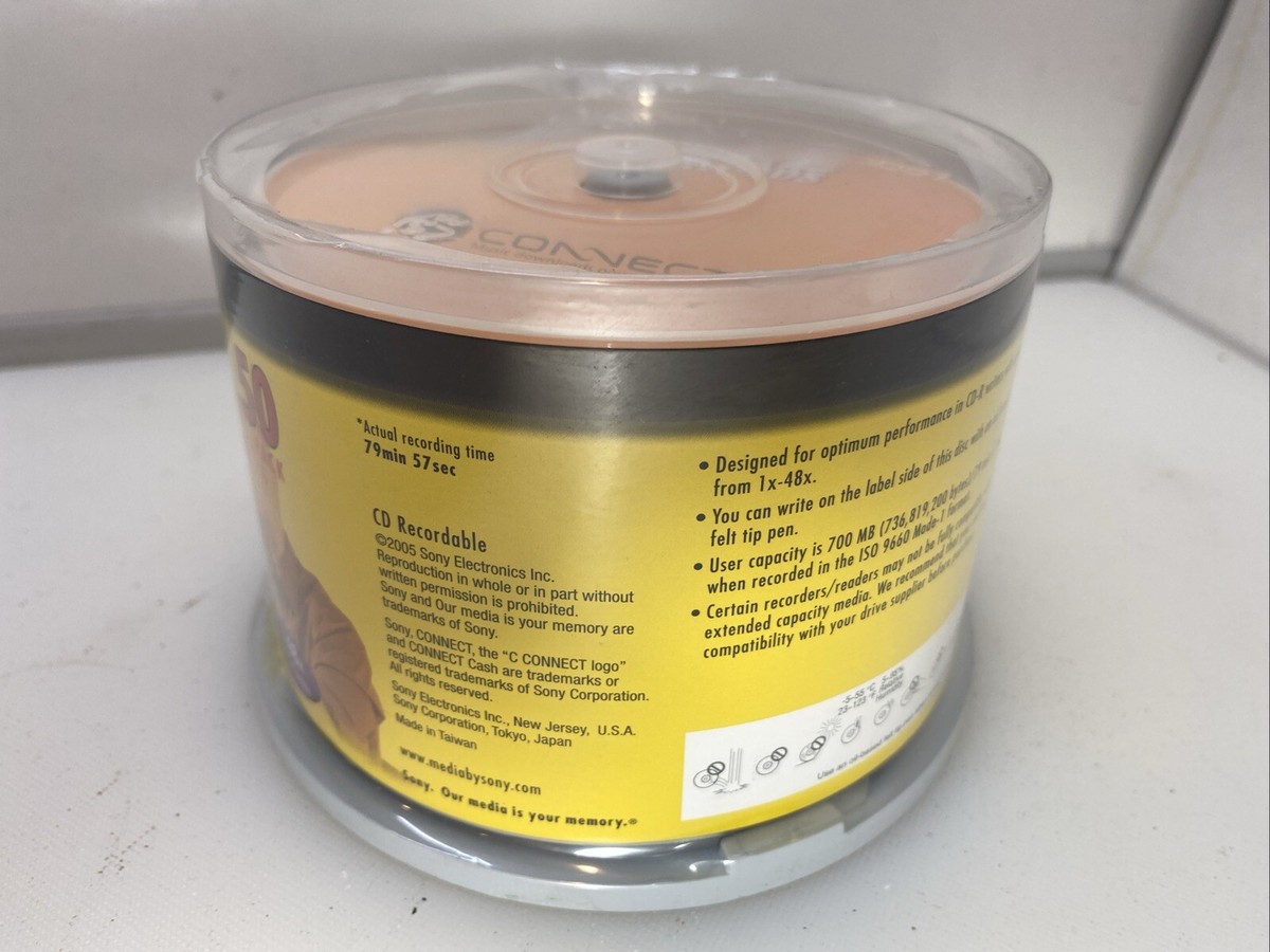 Sony CD-R 50 Pack of High Speed Recordable CDs 700 MB 80 Min 1X