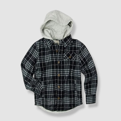 $69 Appaman Kid Boy Black Glen Hooded Insulated Jacket Size 4T