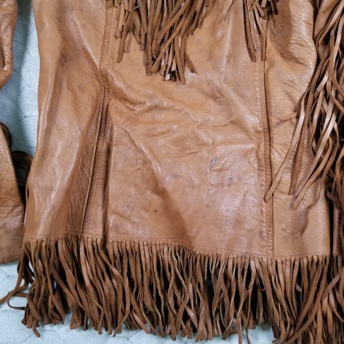Chaqueta De Colección Para Mujer Cuero Flecos Años 70 Desierto Suedes Taylors of California Talla M - Imagen 16 de 18