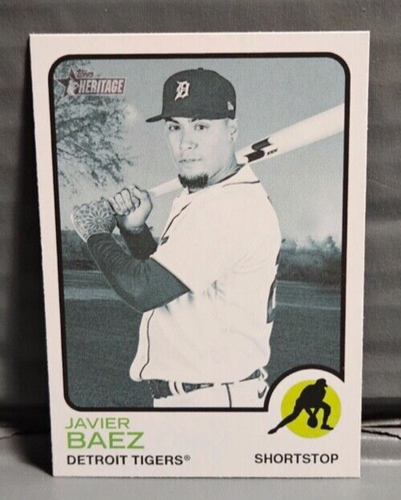2022 Topps Heritage Javier Baez Black & White SP #692 - Bild 3 von 3