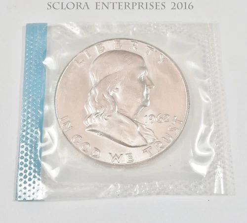 1962 P Franklin Half **90% SILVER**  *BU - MINT CELLO*