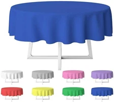 Nicole Fantini Collection Disposable Plastic Tablecloth Round 84" Pack of 4