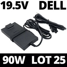 Lot of 25 Authentic Dell 90W AC Power Adapter Charger 19.5V 4.62A 7.4mm  Cords
