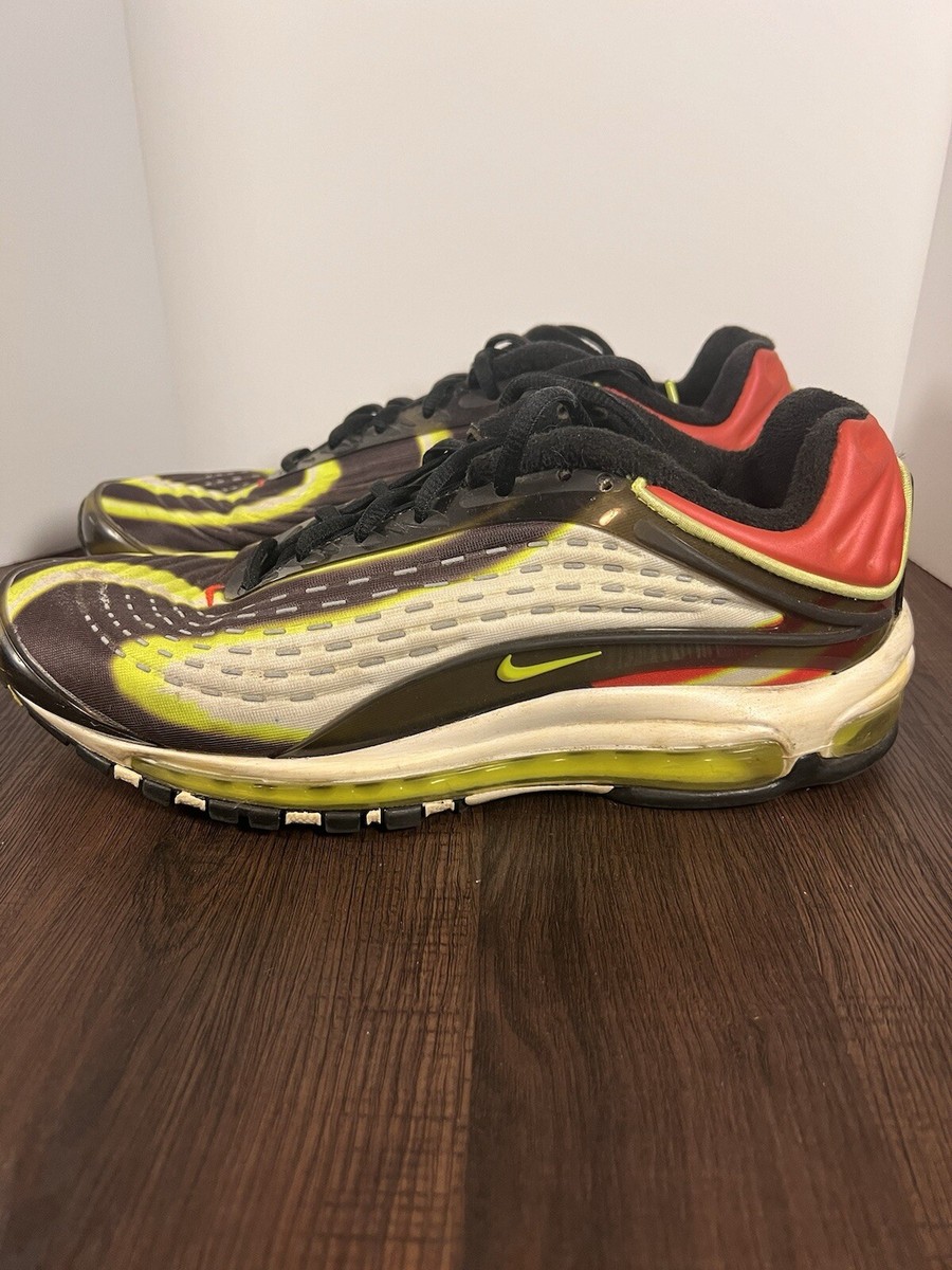 Nike Air Max Deluxe Black Volt Habanero Red Sneakers AJ7831-003 Men's Size  10 US