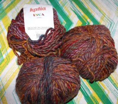 Katia Inca Yarn Lot Variegated 53% Wool #108 Made in Spain Craft  - R -9