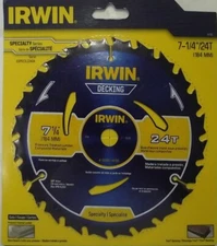 Irwin 14130 7-1/4" x 24 Tooth Decking Carbide Circular Saw Blade