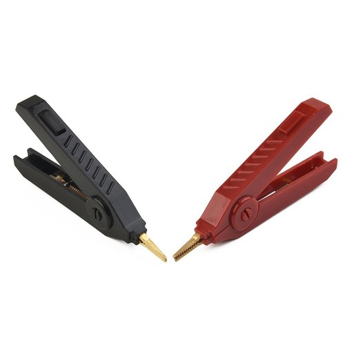 2 St??ck / Set Clip Kelvin Kupfer Gold Platte / LCR Test Clip / Schwarz + Rot - Bild 3 von 12