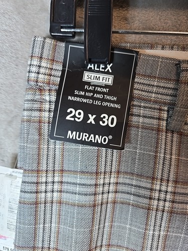 Murano Alex Slim Fit Men’s Gray, Brown Pants SZ 29x30 New With Tag MSRP $79 - Picture 4 of 12