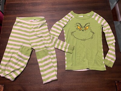 Hanna Andersson Christmas Grinch Pajama Set Unisex Boys Girls