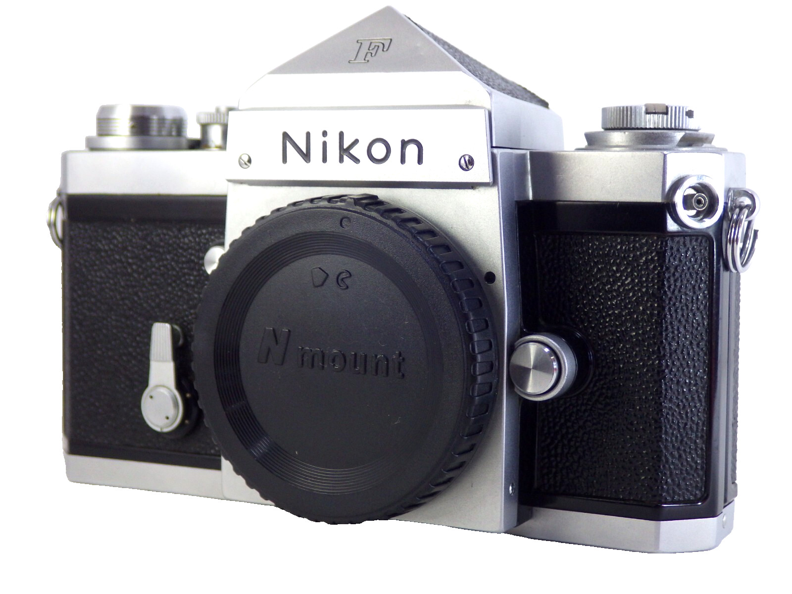 Nikon F Eyelevel Silver Body 35mm SLR Film Camera w/o Lens First G Classic JAPAN