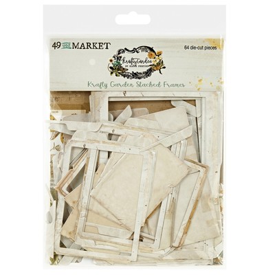 49 And Market Chipboard Set-Stacked Frames, Krafty Garden - 2 Pack