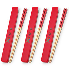 Premium Stainless Steel Chopsticks, Pack of 3