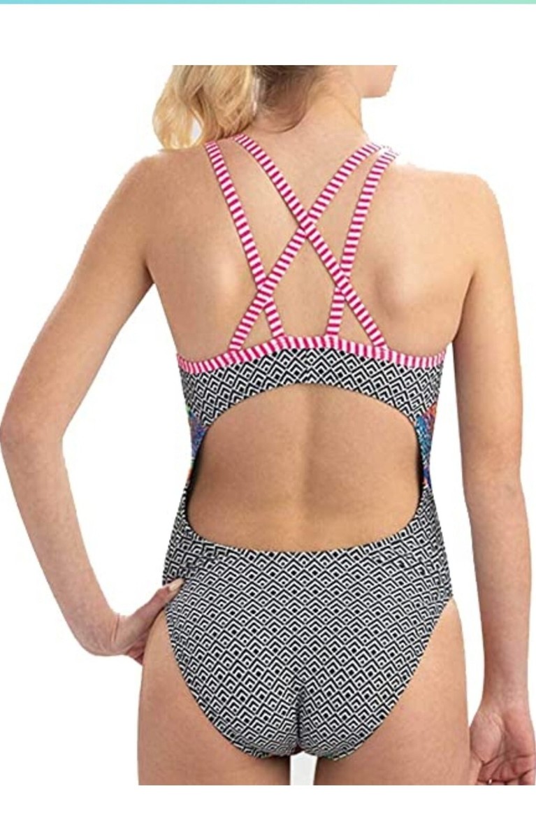 Dolfin Uglies Women's One Piece multi Print Double Strap Back